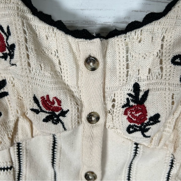 Free People Rose Bud Pointelle Knit Tank Top M NEW - Picture 6 of 13